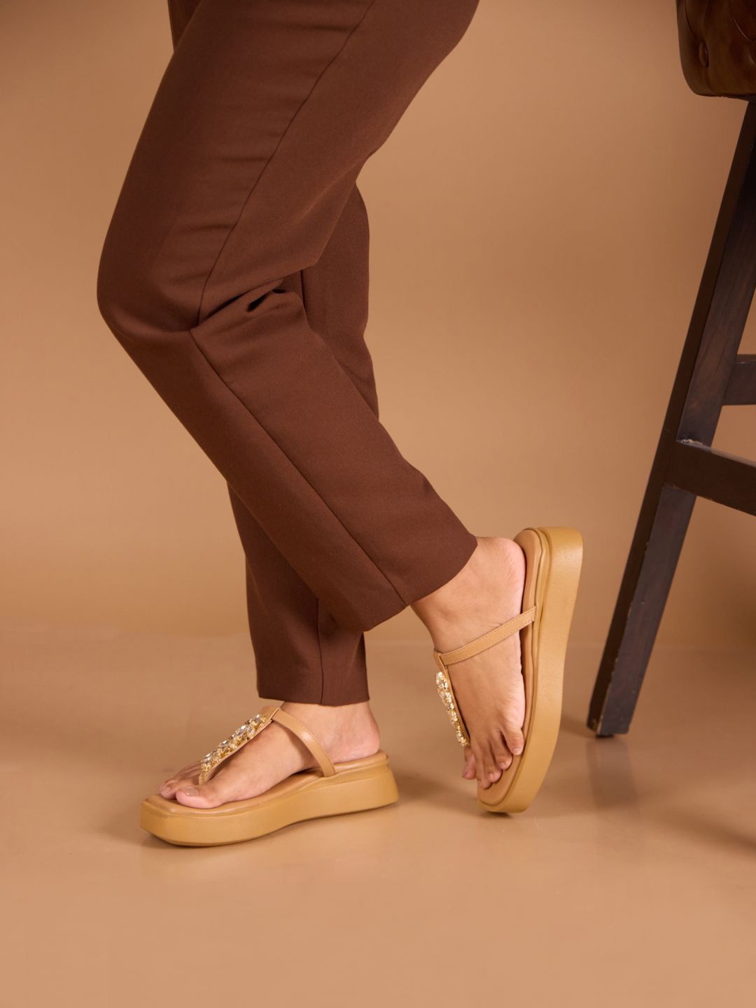 CAI Starry Tan Comfort Heel Sandals