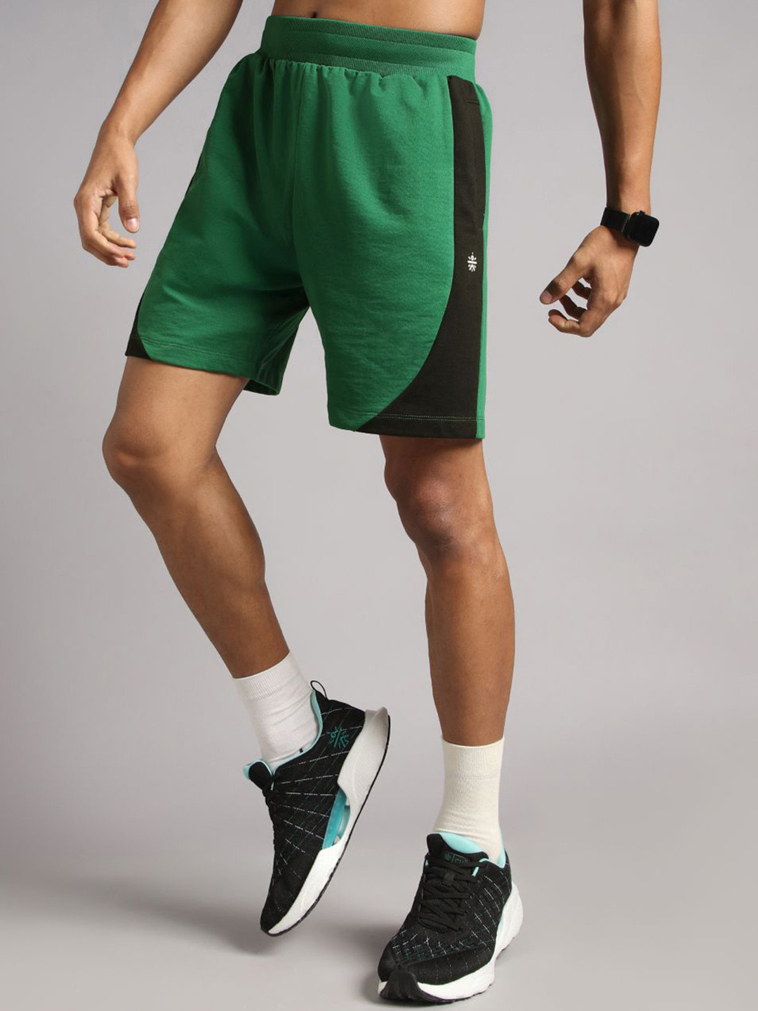 CULT Men Printed Green Sports City Club Shorts