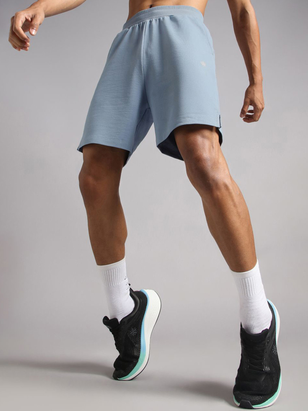 CULT Men Blue Train In Mid Rise Relexed Fit Sports Shorts