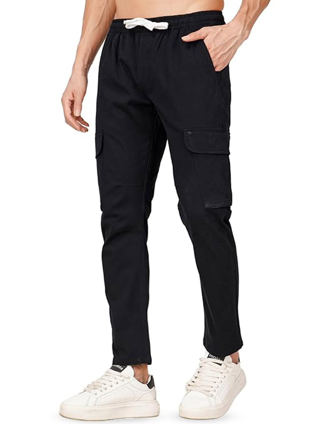 SWISS HORN Men Regular Fit Cotton Cargos Trousers