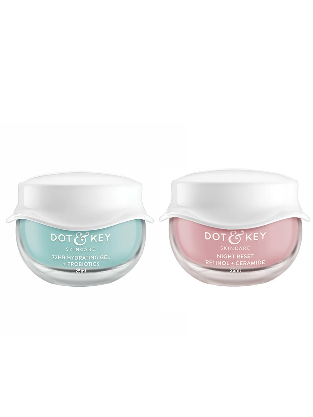 DOT & KEY Set of Night Reset Cream & 72HR Hydrating Gel Moisturizer - 25 ml each