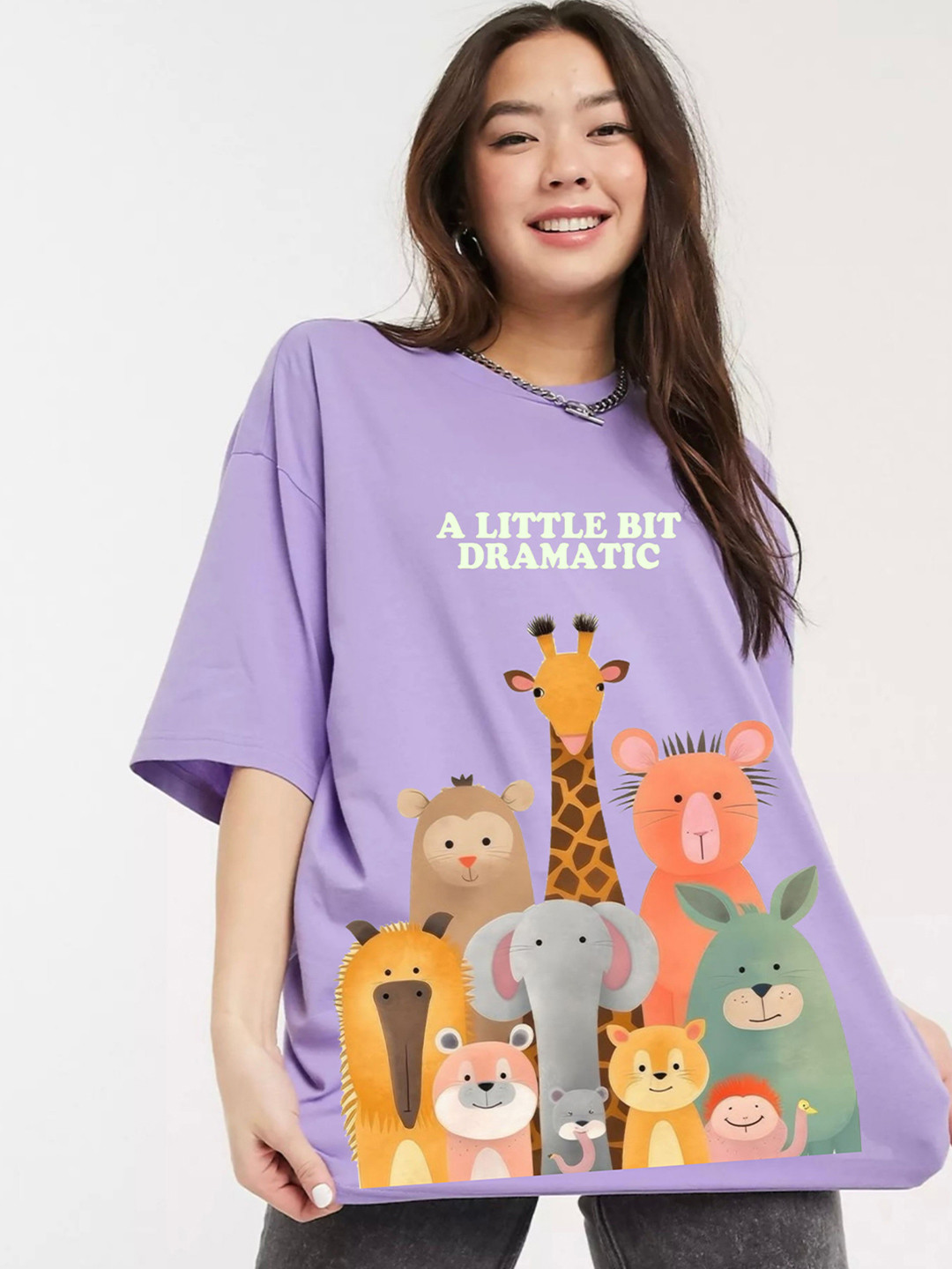 RAYACLOSET Women Humour and Comic Printed Extended Sleeves Applique T-shirt