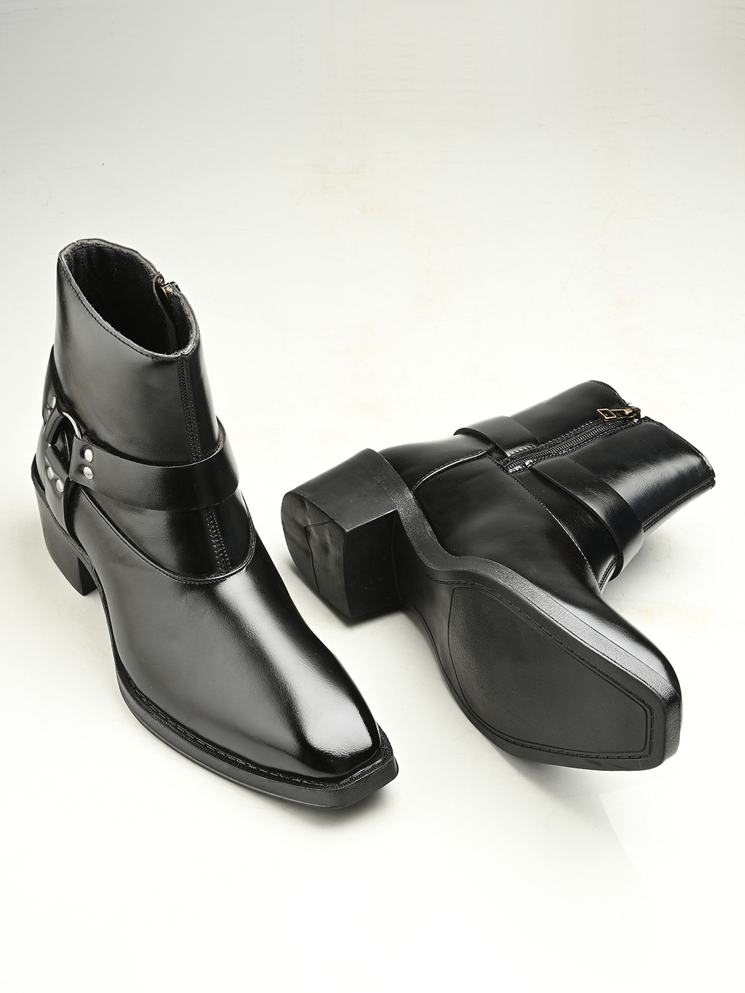 AfroJack Men Leather Cuban Boots