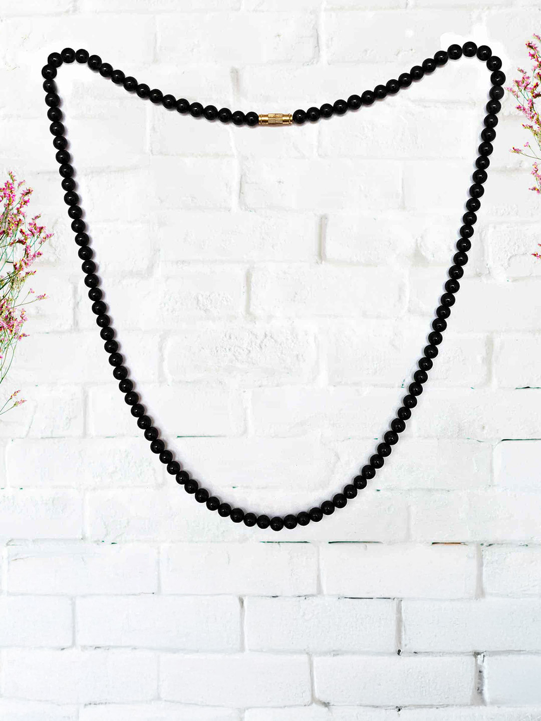 Natural Black Tourmaline Mala with Certificate