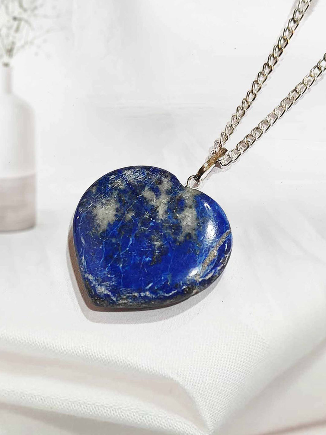 SOLAVA Natural Lapis Lazuli Pendant with Chain