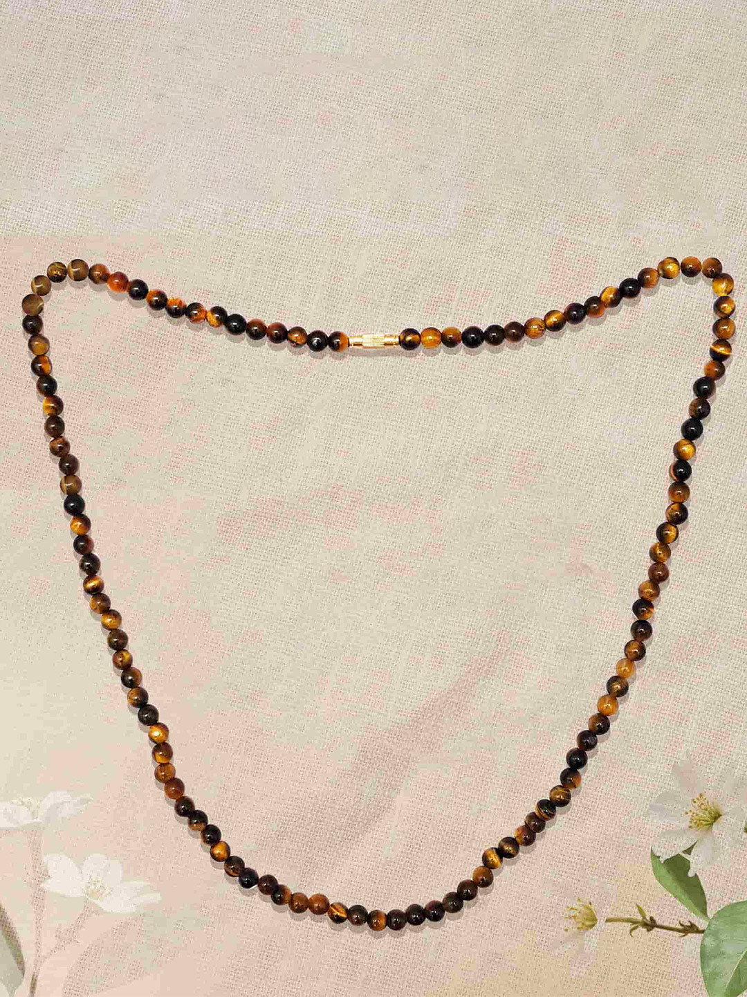 Natural Tiger Eye Mala with Certificate
