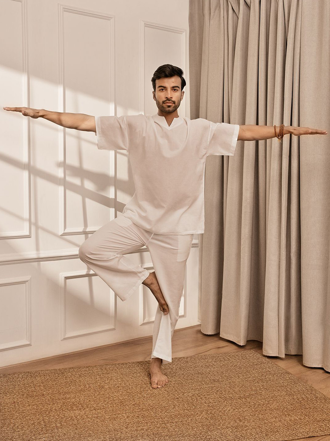 Vastramay Pure Cotton Yoga Kurta Pant Set