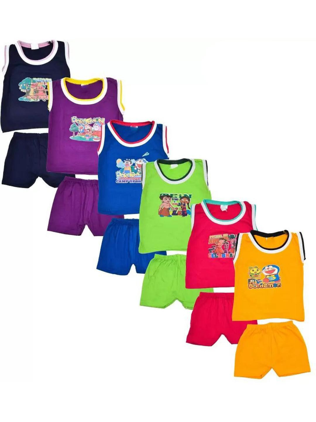 Fly Step Kids-Unisex Multi Cotton Blend Clothing Set