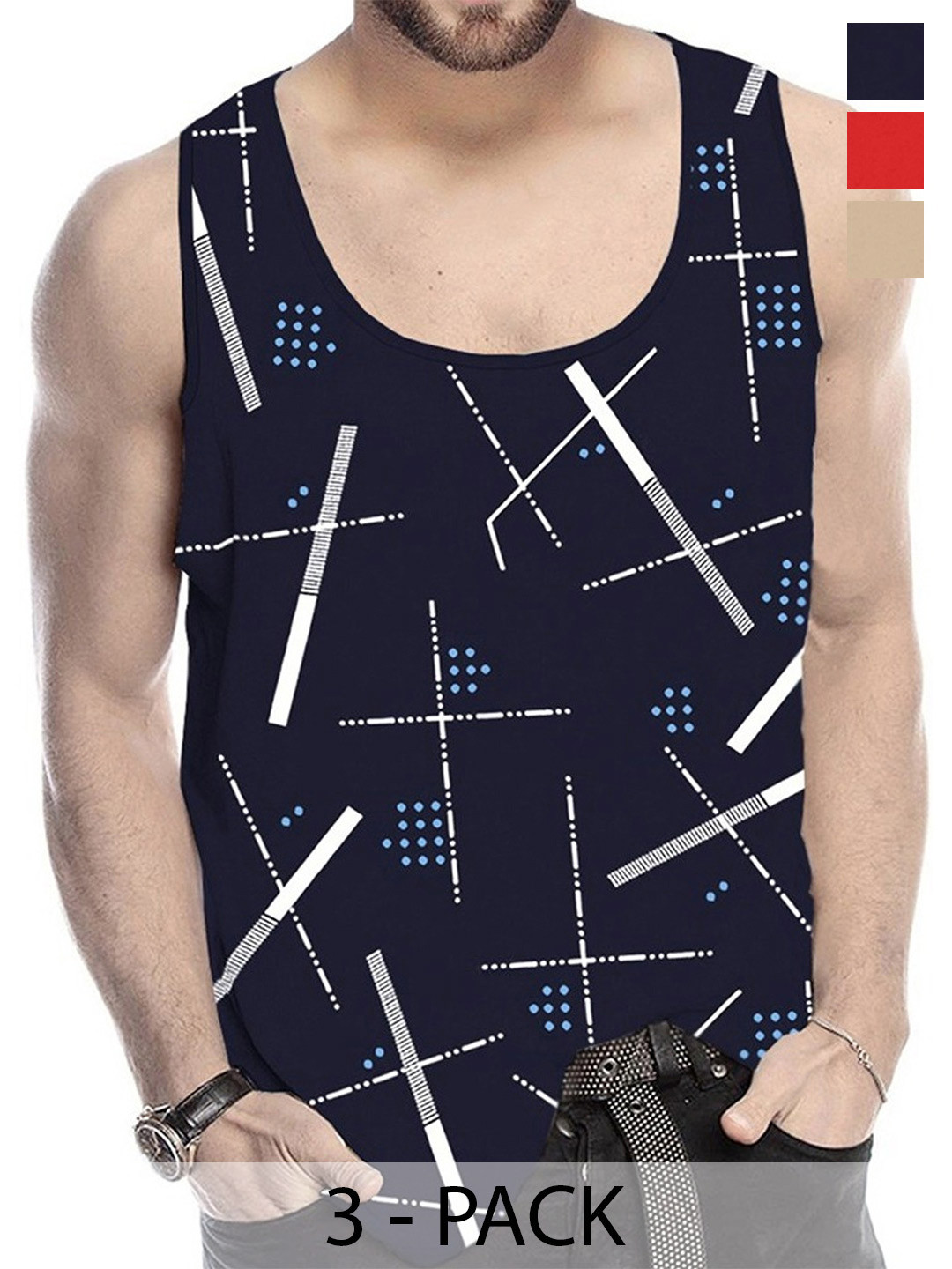 TRIPR Men Pack Of 3 Printed Regular Fit Shorts