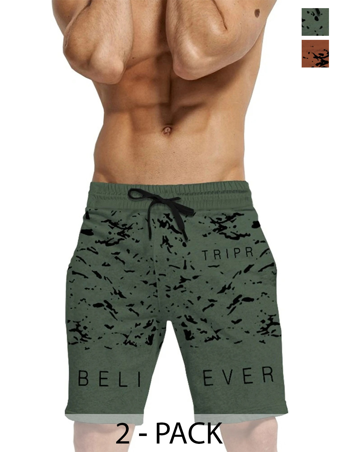 TRIPR Men Regular Fit Mid-Rise Cotton Shorts