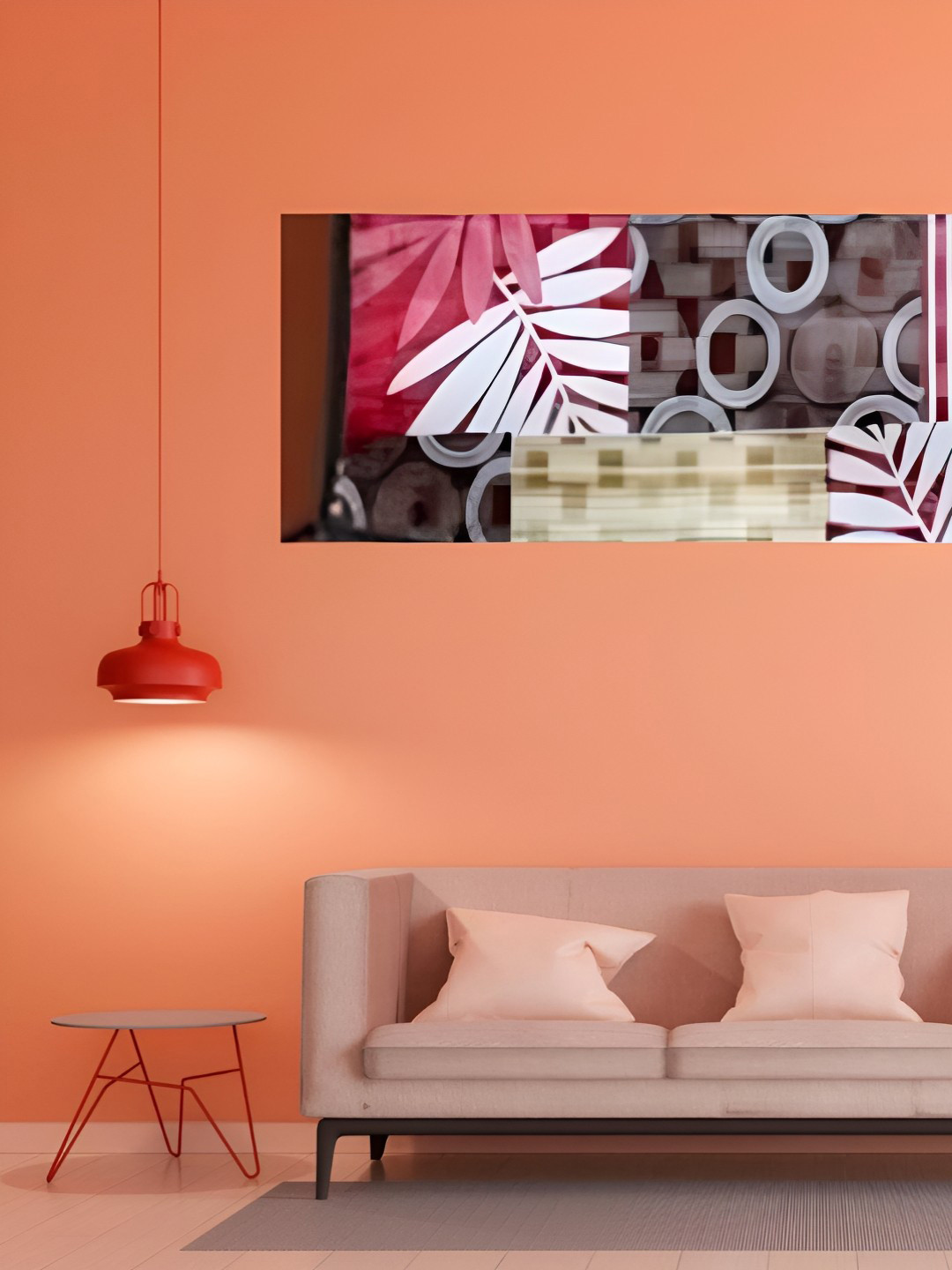 Kalra Magic Red & Brown Printed Waterproof Air Conditioner Cover