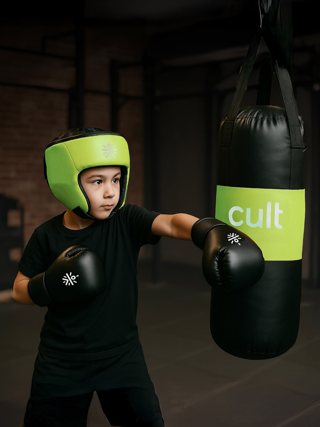 CULT Kids Boxing Kit Pack of 4 Green