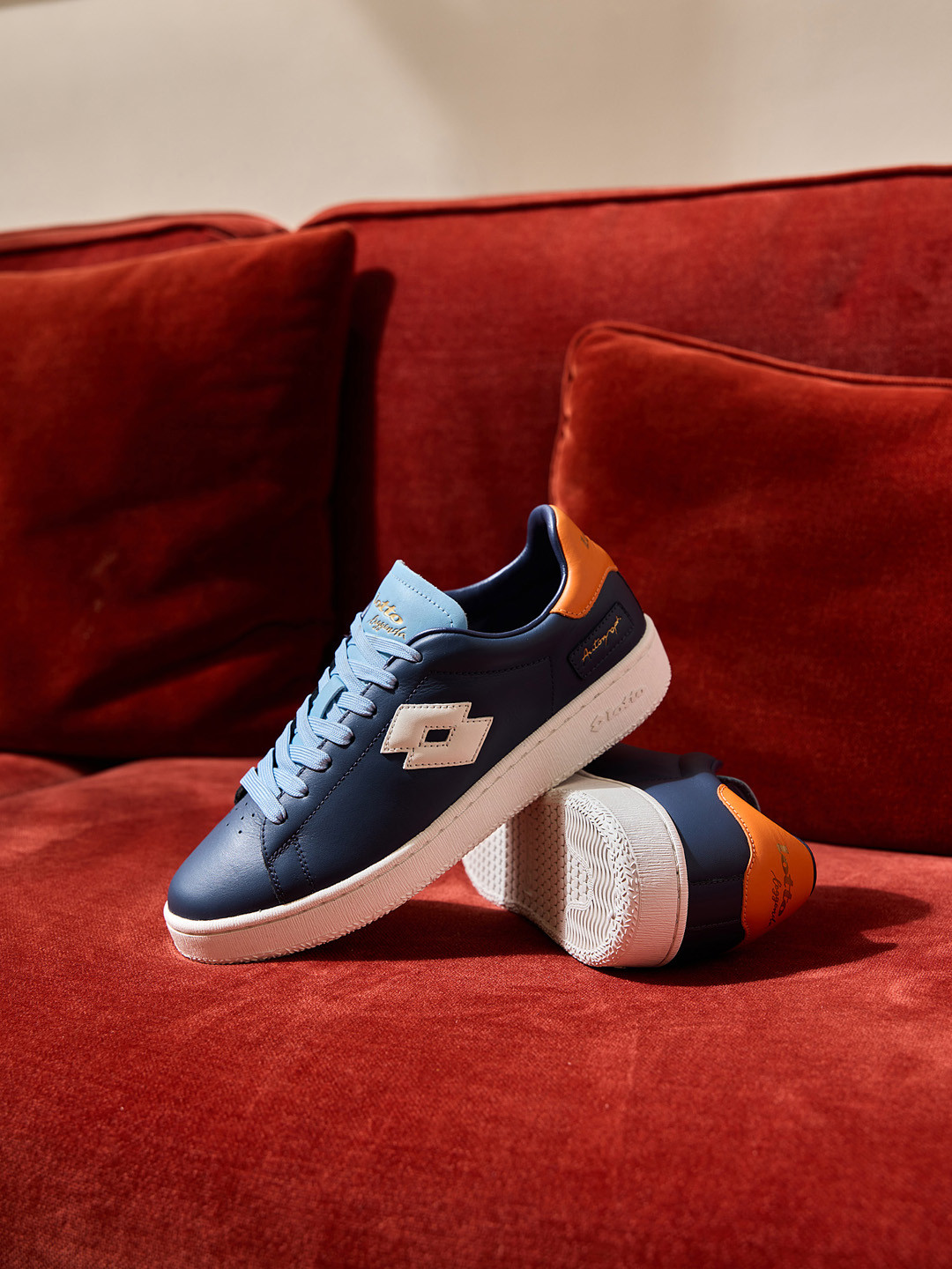 Lotto Men Autograph OG Dark Blue Leather Sneakers