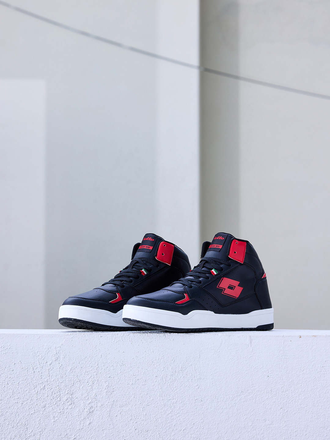 Lotto Men Hoop Star Urbano High Black Sneakers