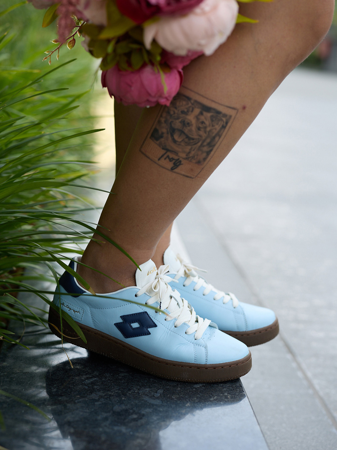 Lotto Women Autograph OG Blue Leather Sneakers