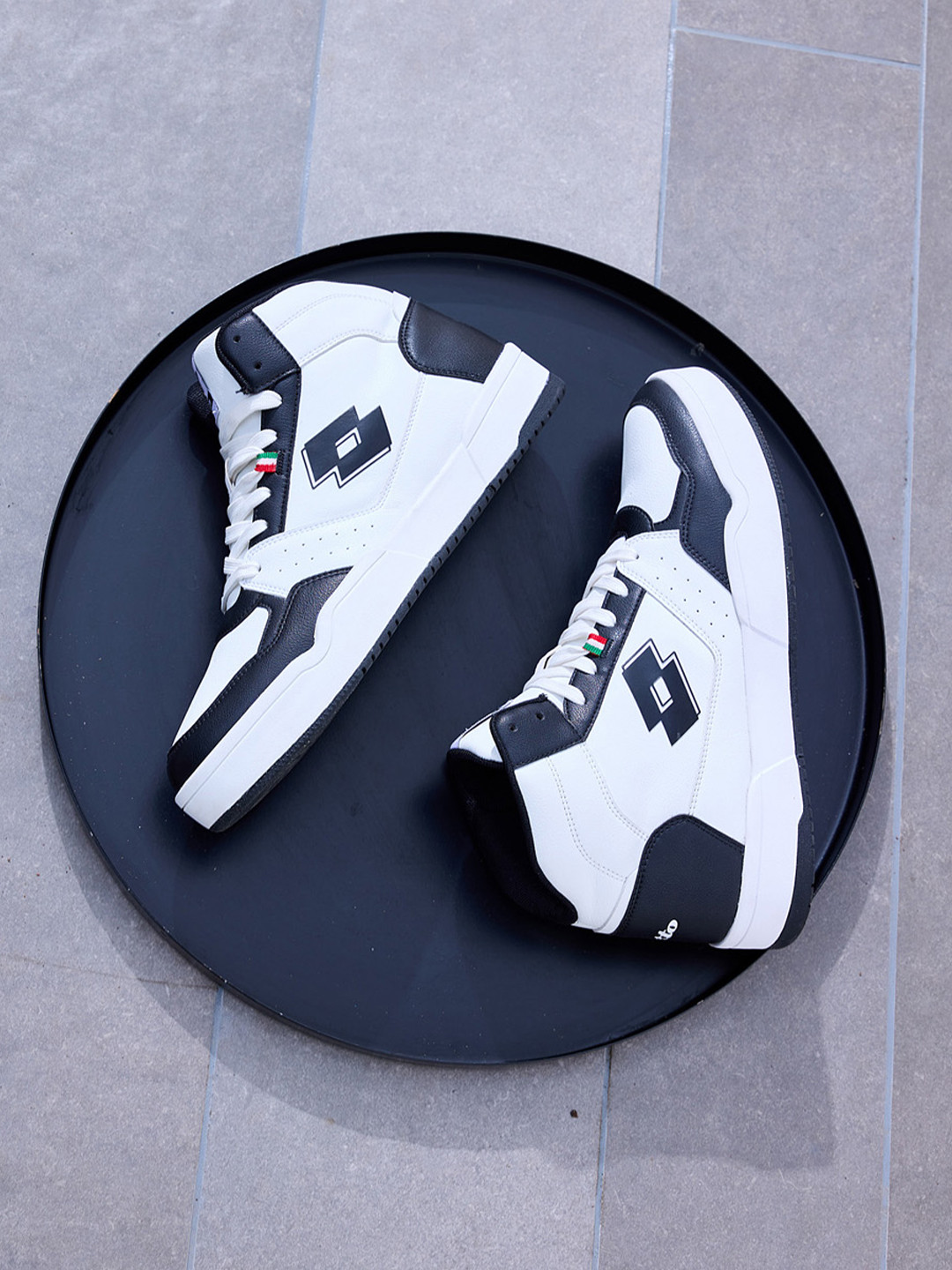 Lotto Men Hoop Star Urbano High White Sneakers