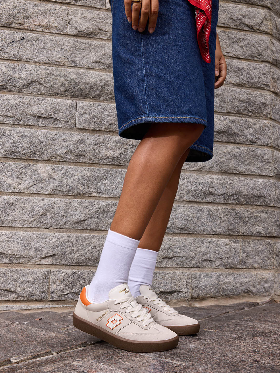 Lotto Women Brasil Select OG Beige Leather Sneakers