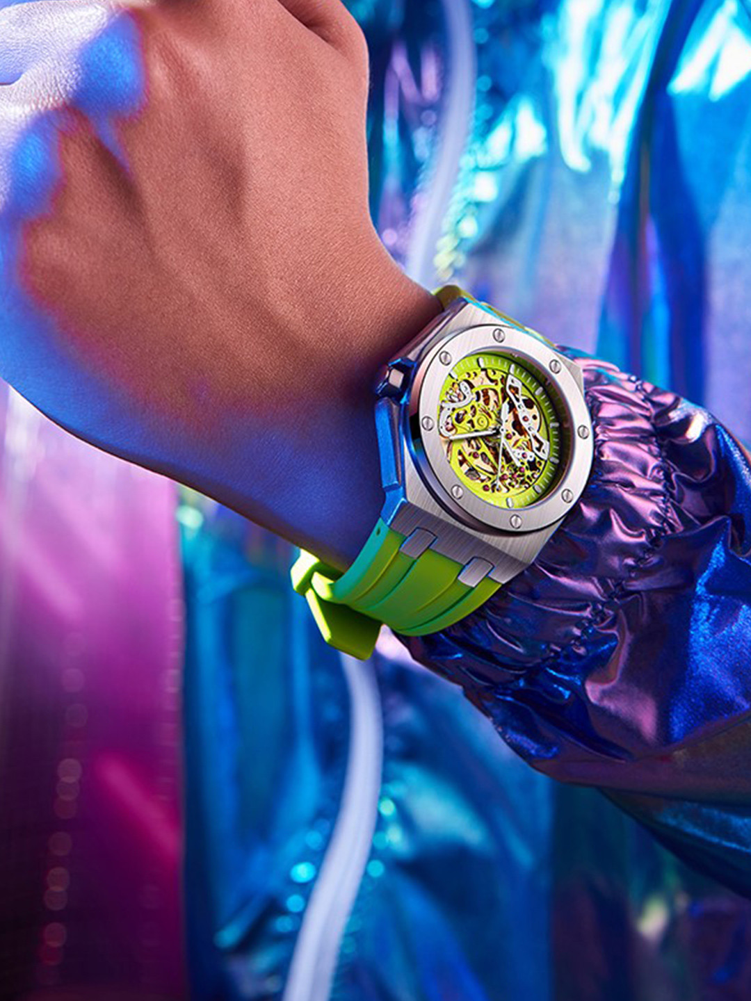 GIORDANO Men Printed Dial & Straps Digital Automatic Motion Powered Watch GZ-50129-03