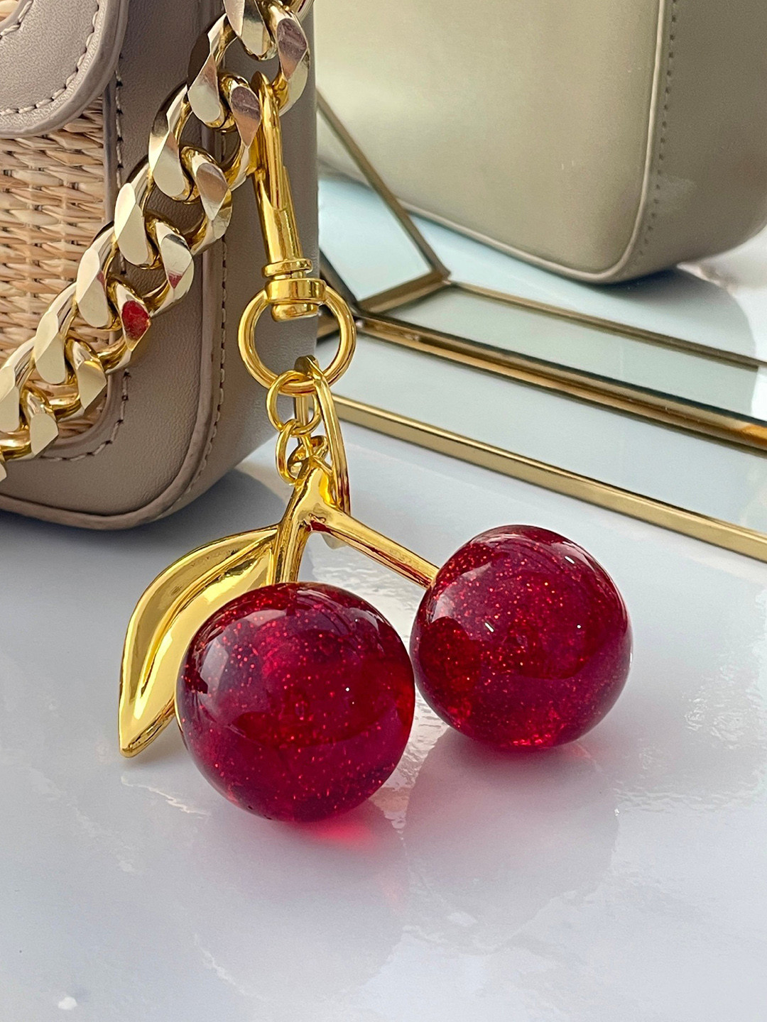 ISHKAARA Cherry On Top Bag Key Chain