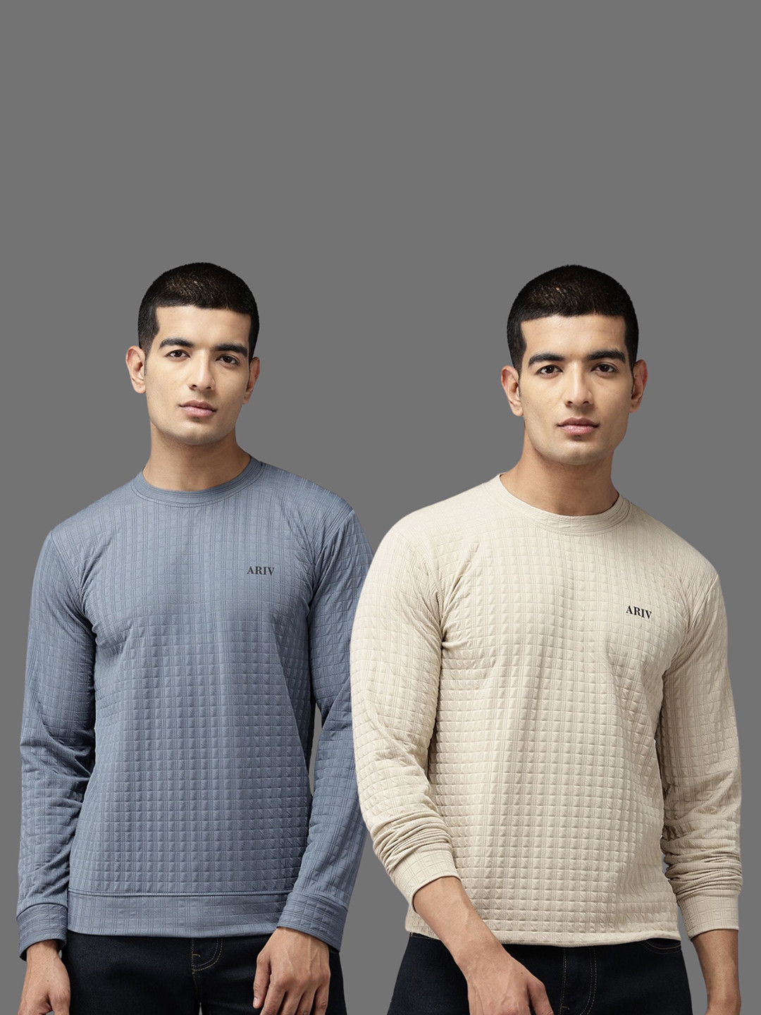 TICOSS Men Pack Of 2 Round Neck T-shirt