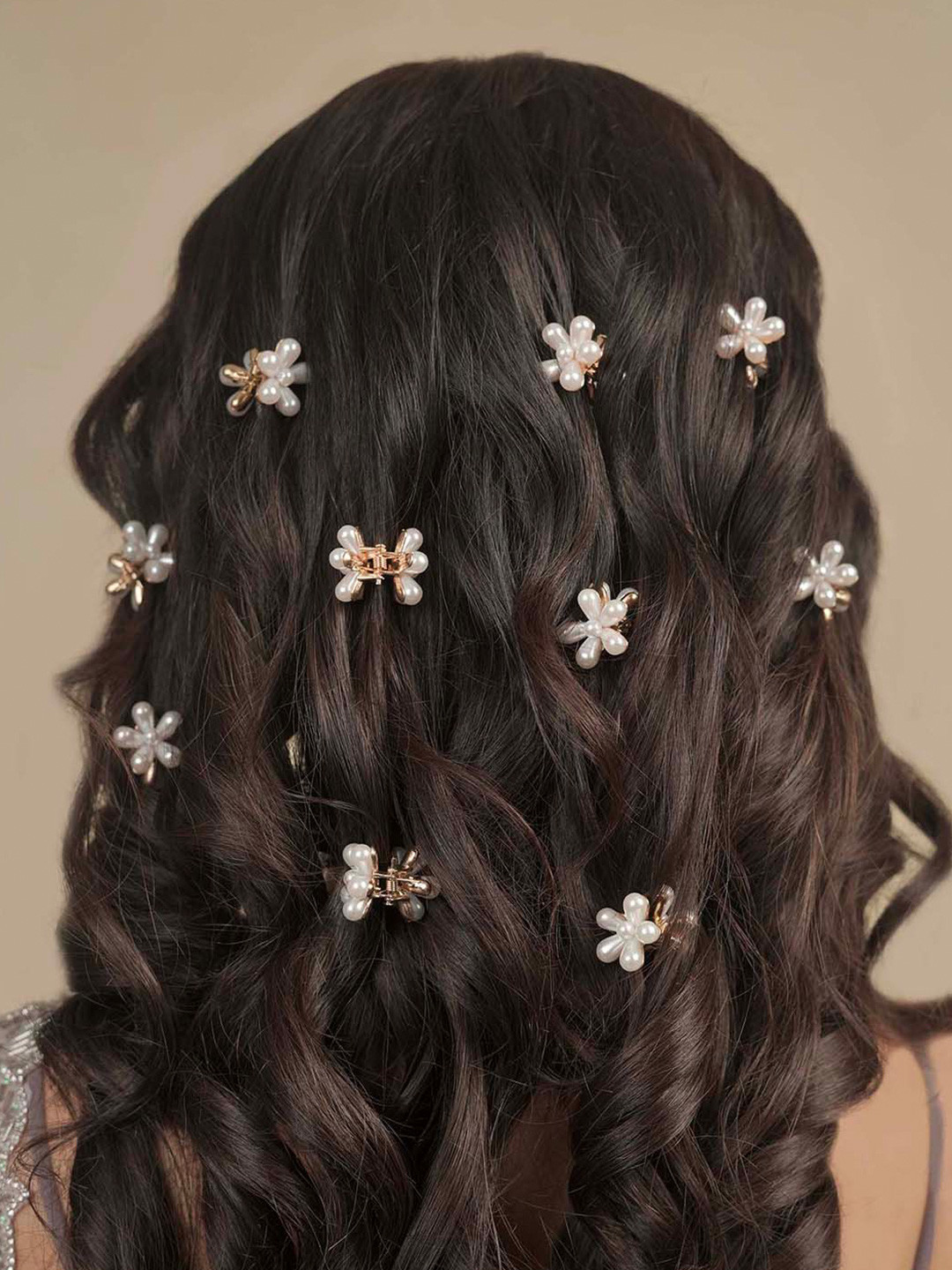 HAIR DRAMA CO. Floral Barrette Small Hair Claw Clips for Women Set of 10