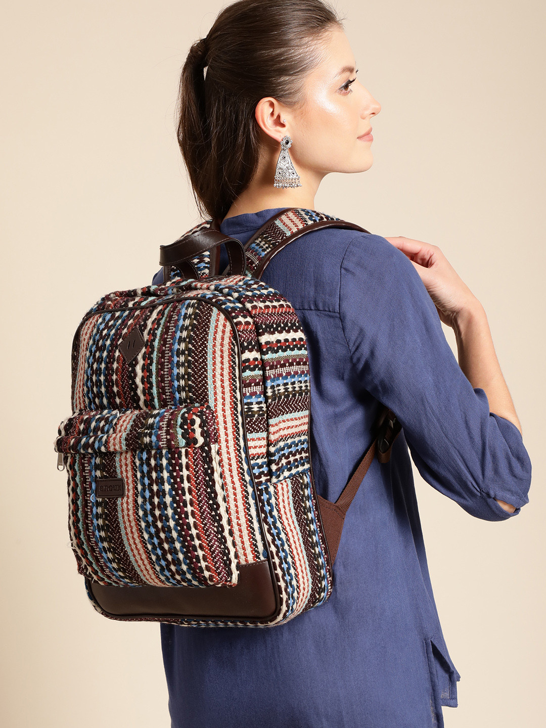 Anouk Women Textured College Backpack