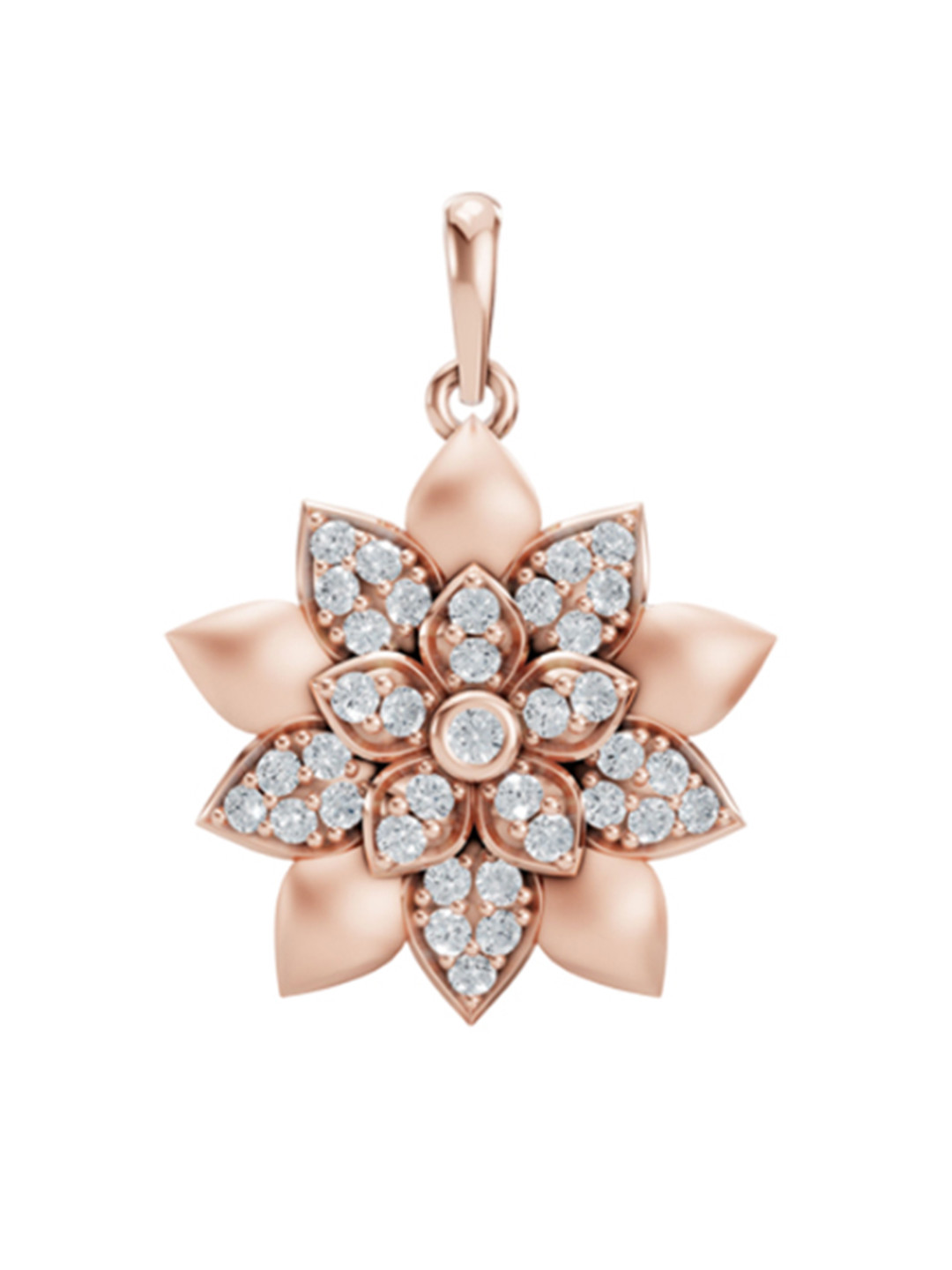 Wondr Diamonds 14KT Radiant Pave Diamond Pendant