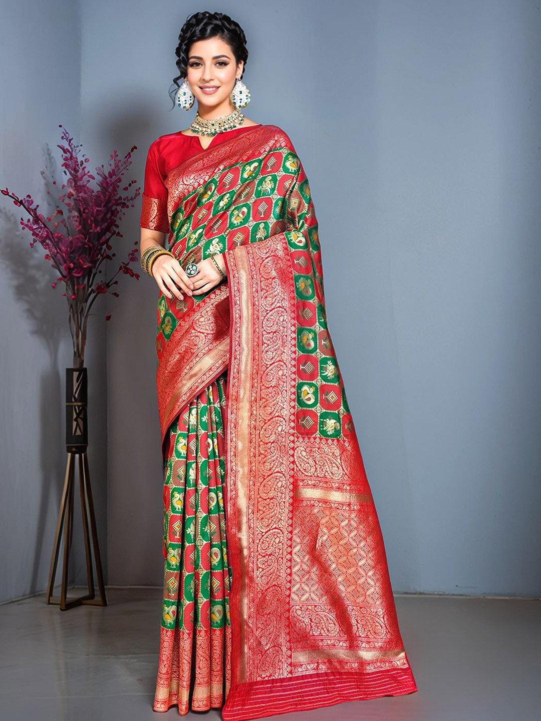 Mitera Woven Design Patola Silk Saree
