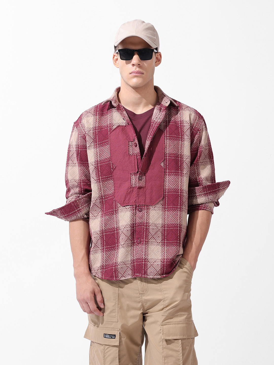 The Indian Garage Co Men Relaxed Fit Checkered Street Wear Shirt