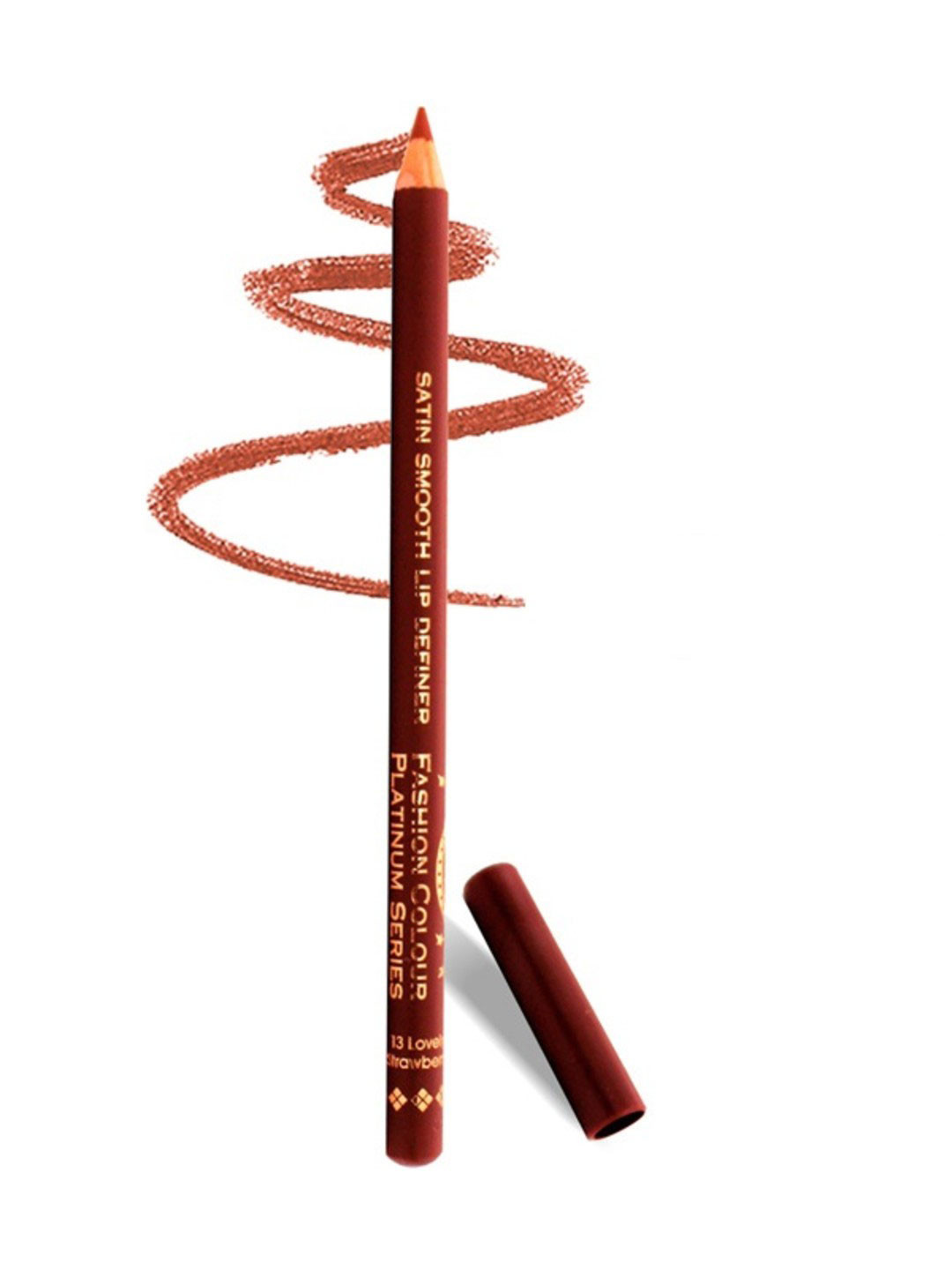 Fashion Colour Platinum Lip Definer Matte Lipliner Pencil - Lovely Strawberry 13