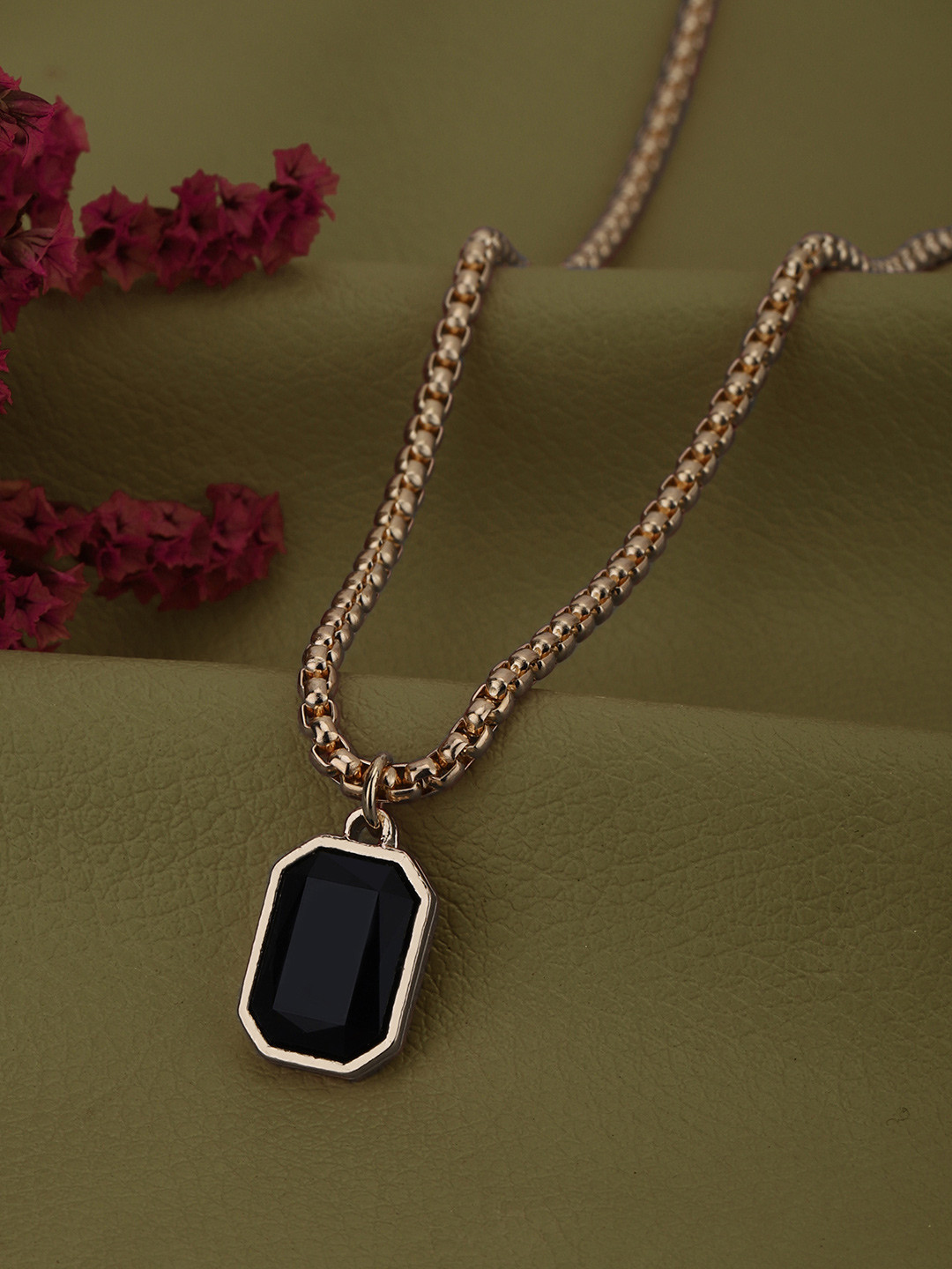 Gold Plated with Crystal Pendant with Chain