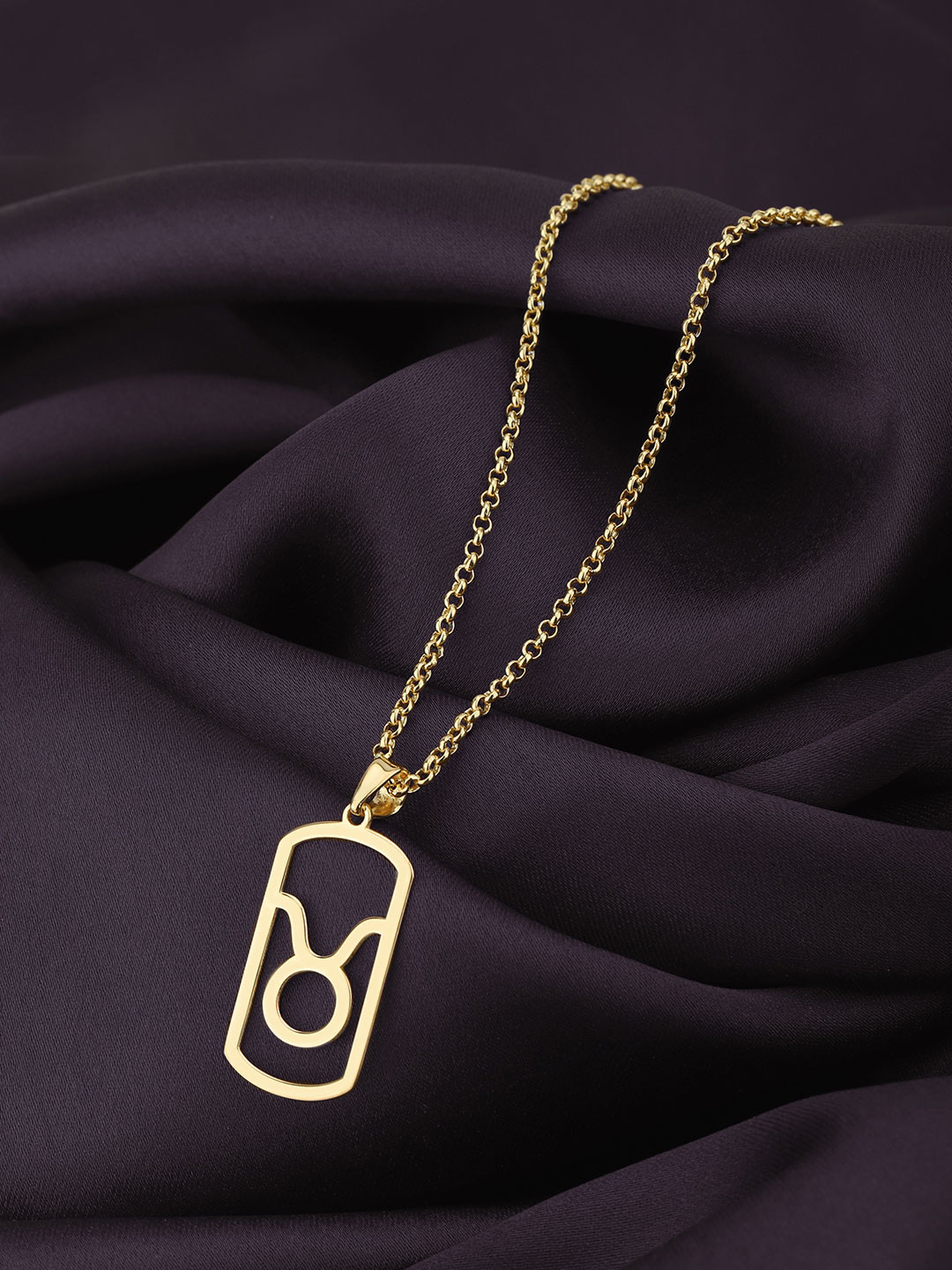 18ktGold Plated Taurus Zodiac Pendant and Chain