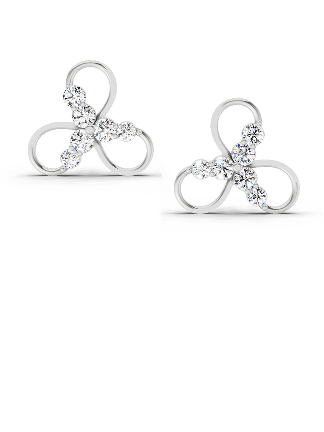 Sparkles Lab Grown Diamond 1.15 Carat Stud Earrings 14K White Gold