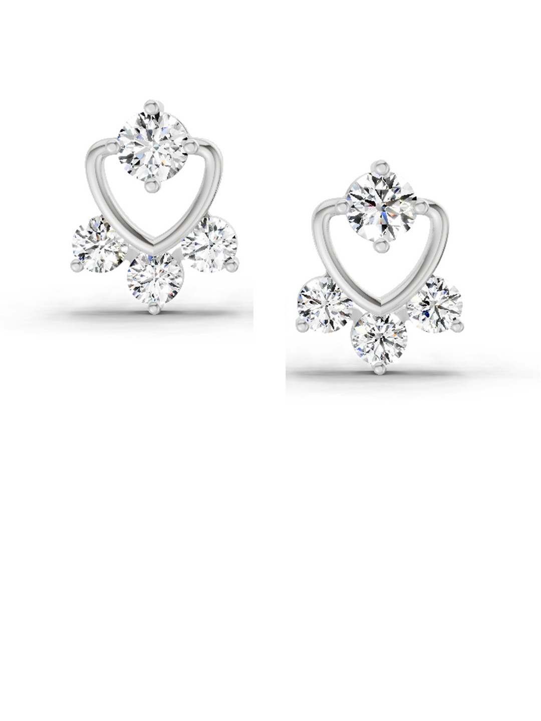 Sparkles Lab Grown Diamond 0.80 Carat Round Earrings 14Kt White Gold