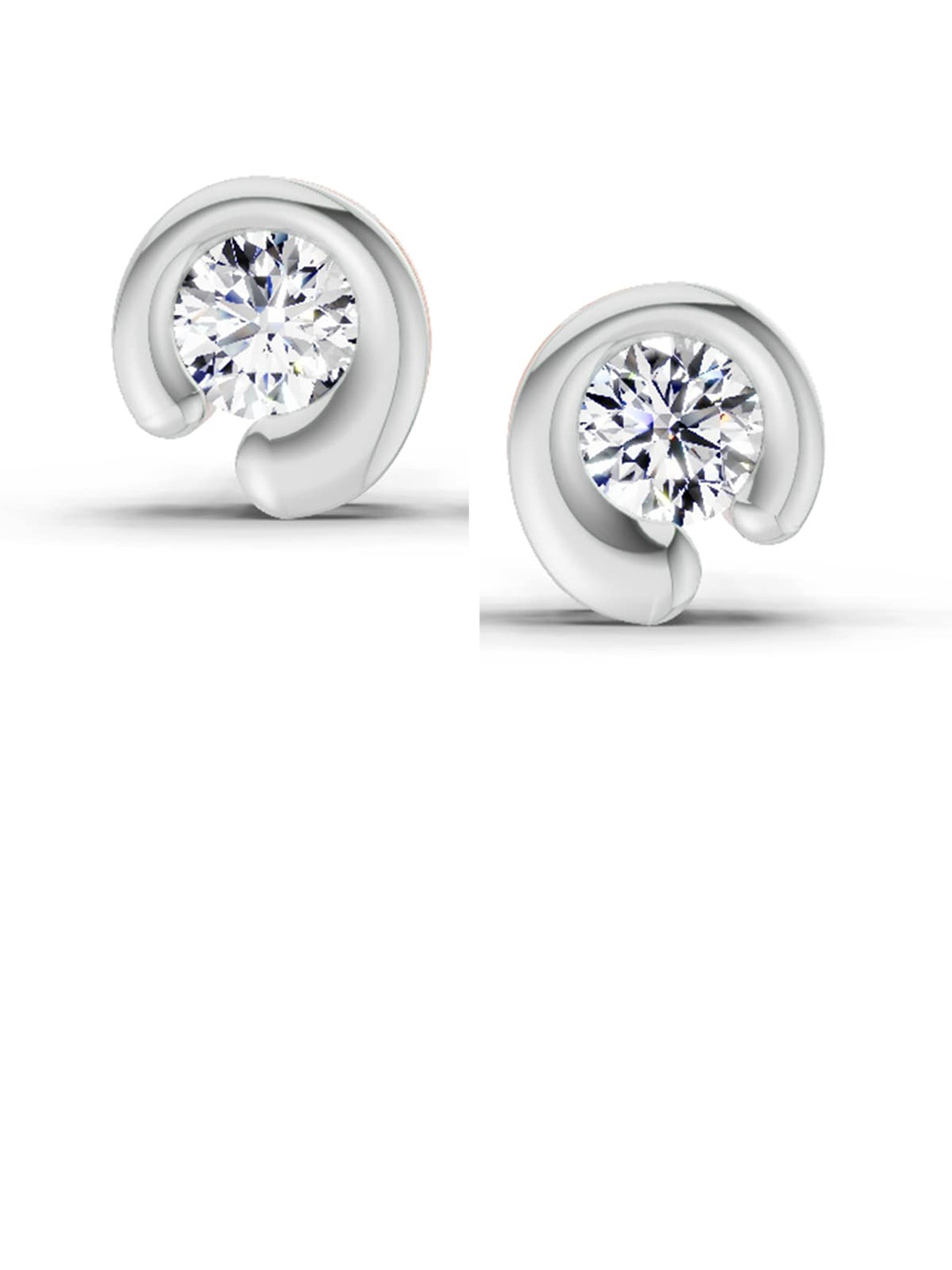 Sparkles Lab Grown Diamond 0.66 Carat Bezel Set Stud Earrings 14K Rose Gold