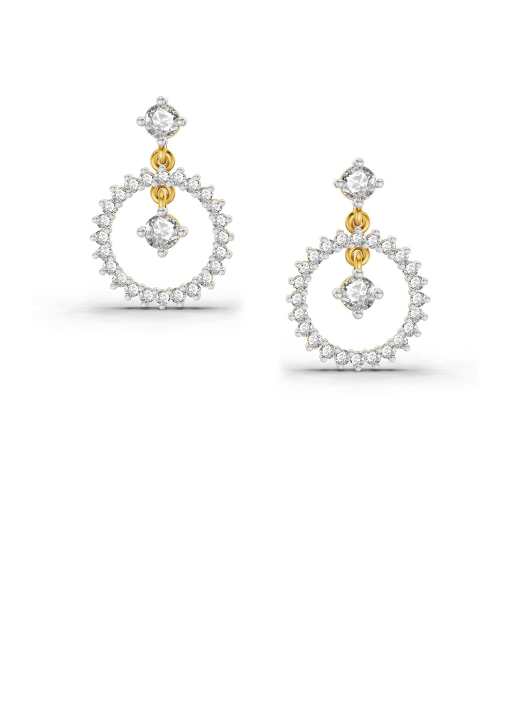 Sparkles Lab Grown Diamond 0.80 Carat Drop Earrings for Women 14K Yellow Gold
