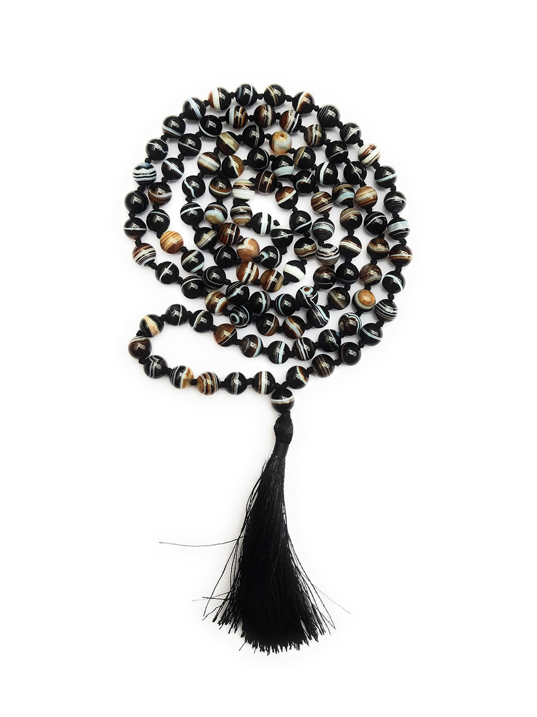 Apnisanskriti Unisex Black Sulemani Hakik 108+1 Mala