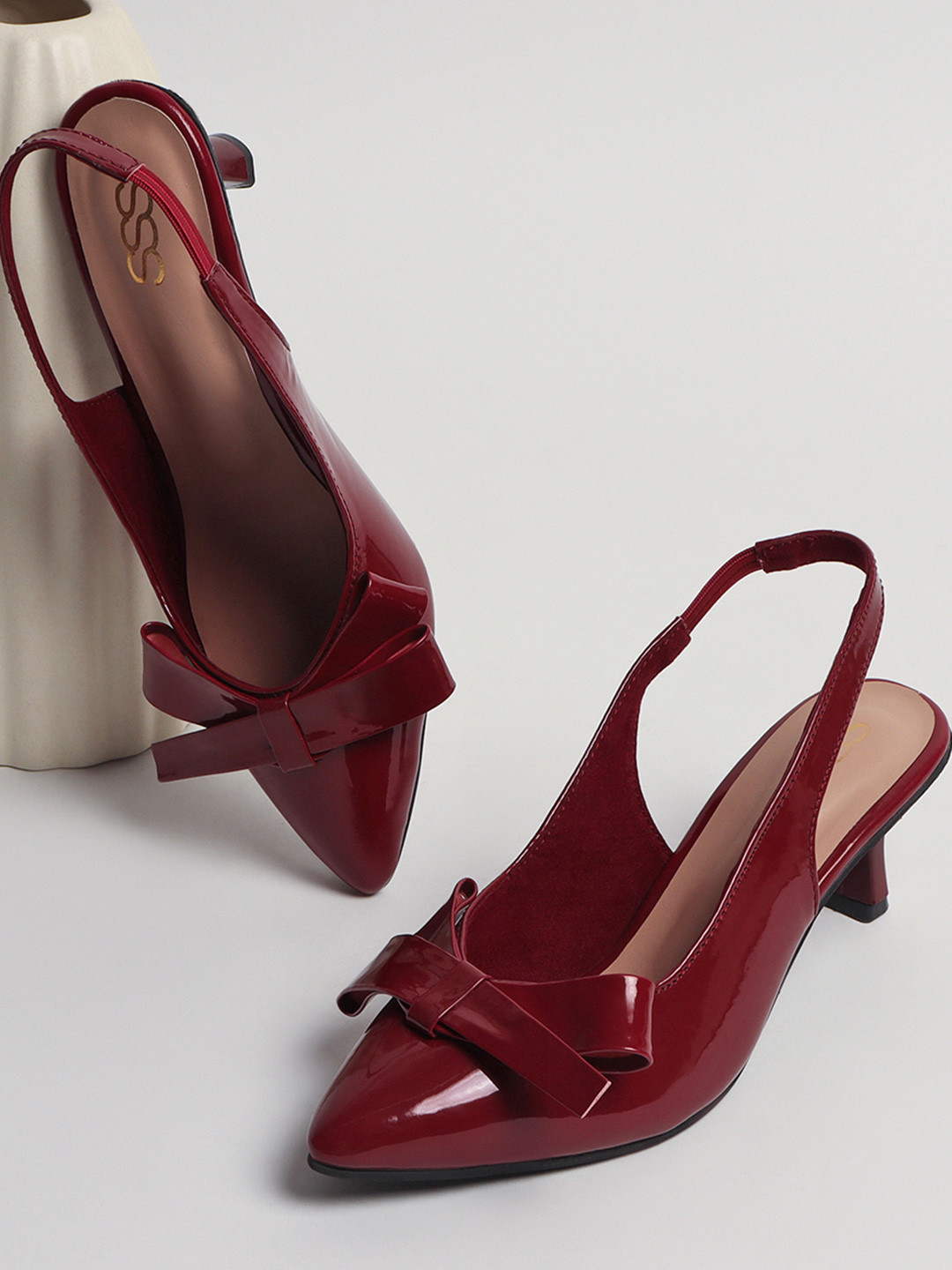 Street Style Store Women Bow Detail Kitten Heels