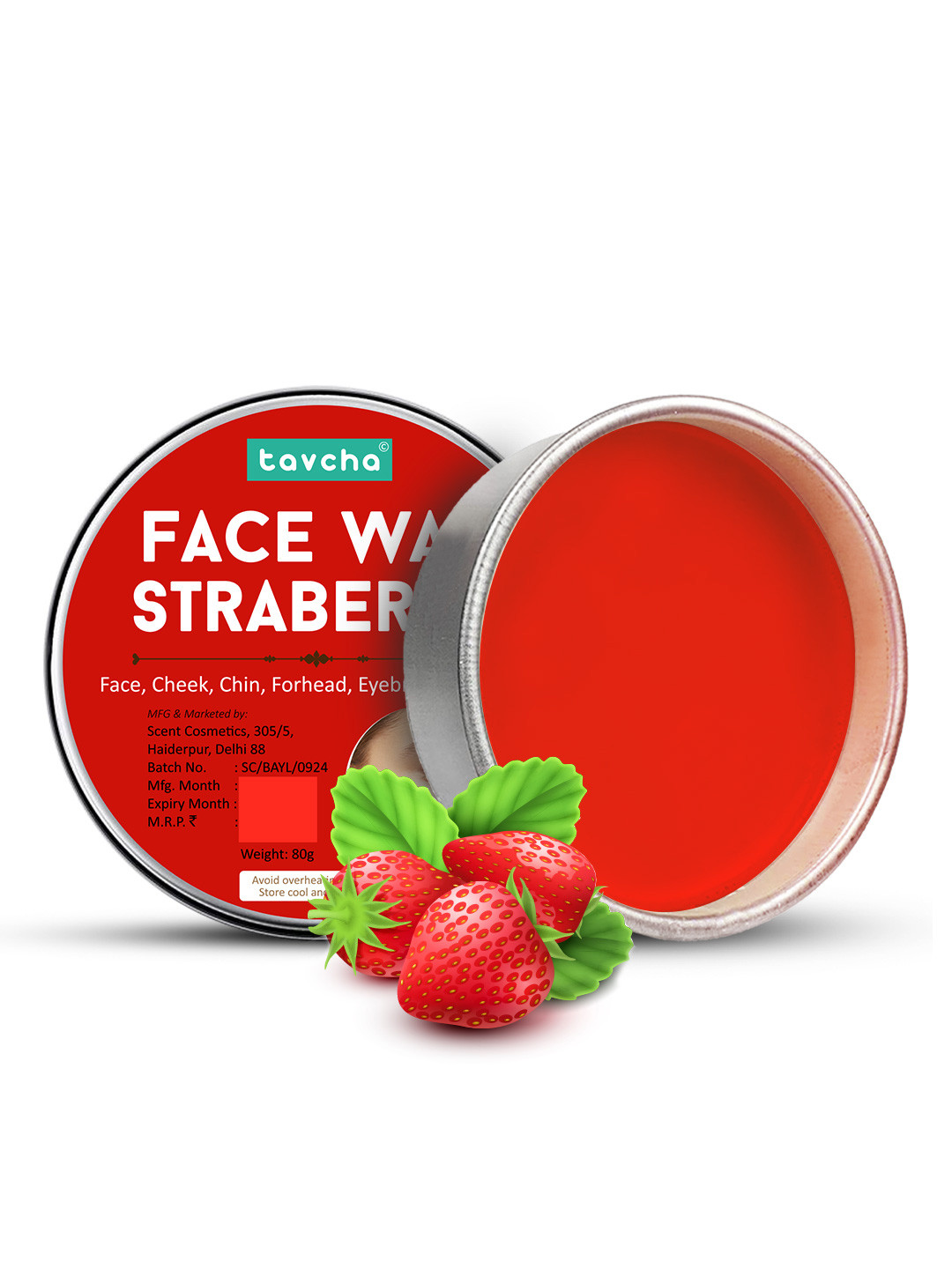 tavcha Strawberry Full Face Hair Removal - 80 g
