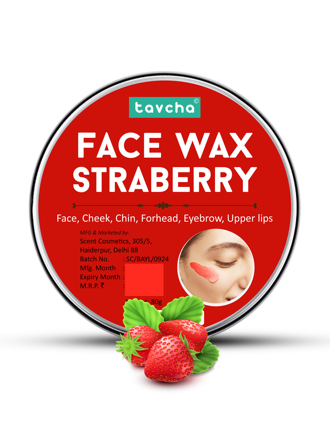 tavcha Strawberry Face Hair Removal Wax - 80 g