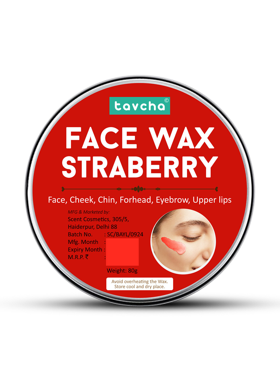 tavcha Strawberry Facial Wax- 80 g
