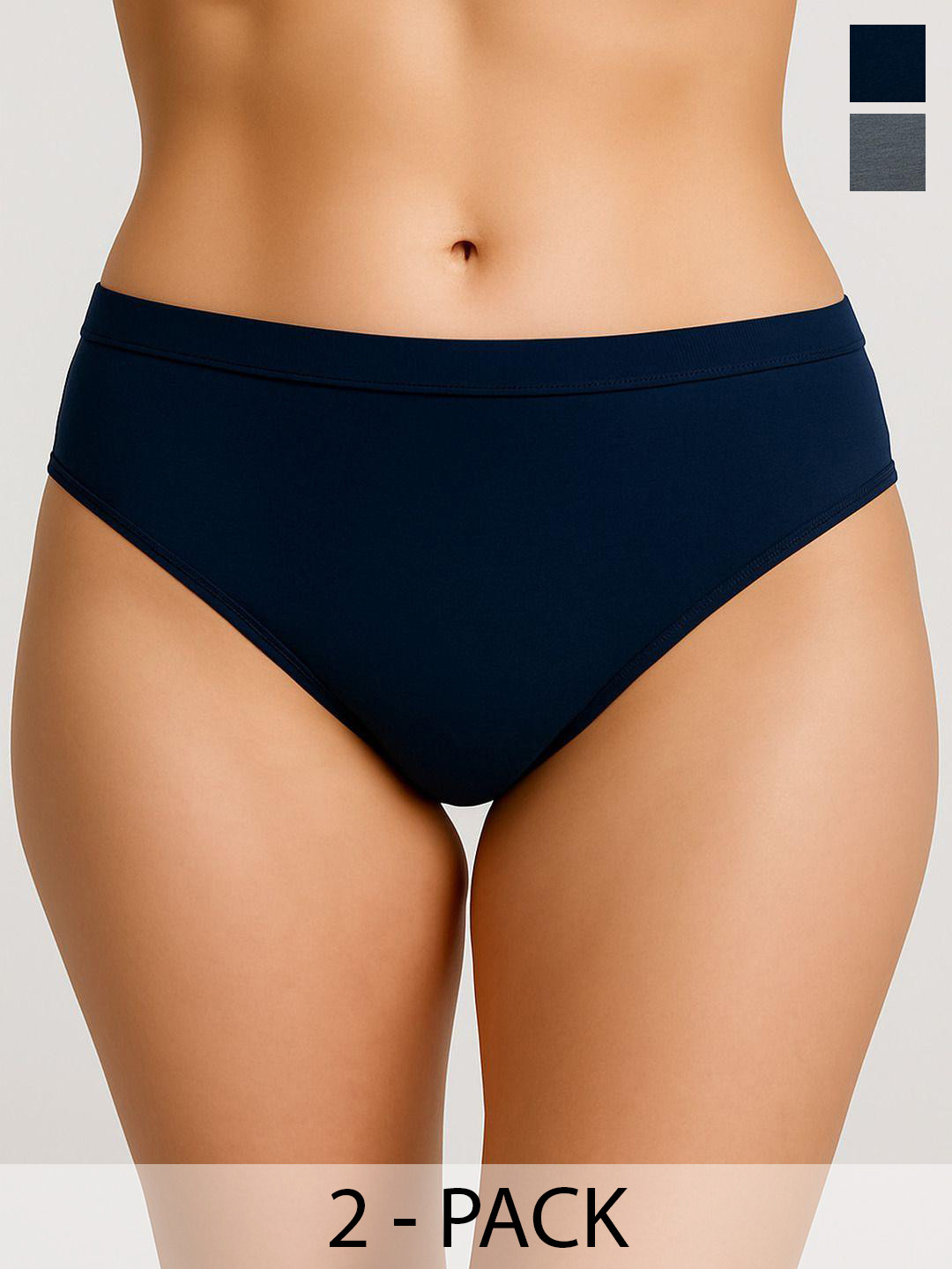 Moda Rapido Pack Of 2 Hipster Briefs P-2 SUPER IND NAVY GREY_S