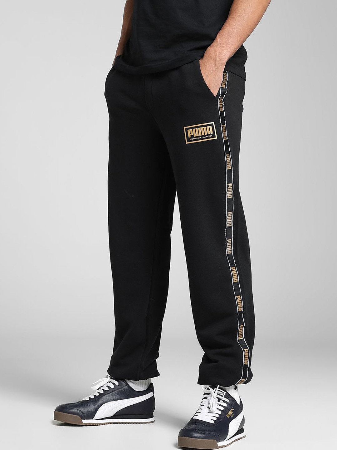 Puma Essentials Men Cotton Tape Details Rain Pants