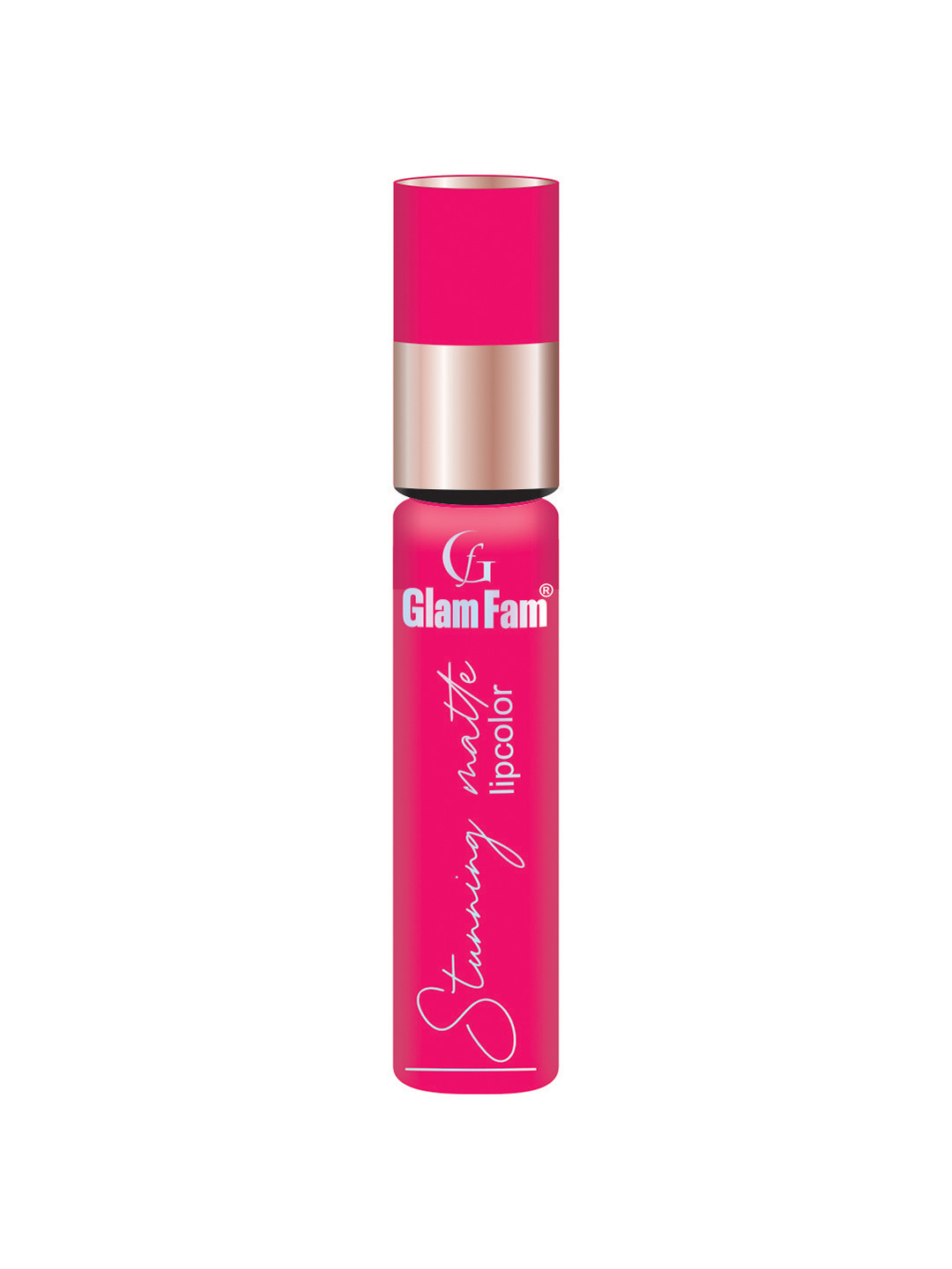 GlamFam Stunning Matte Waterproof Lip Color- 5 ml- Fuchsia 04