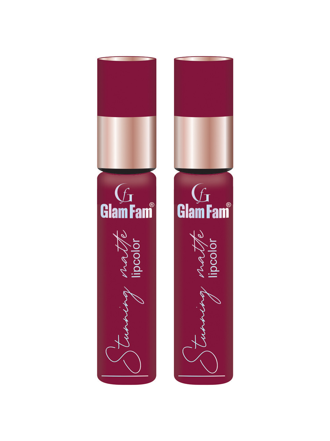 GlamFam Set Of 2 Stunning Matte Waterproof Lip Color- 5 ml Each- Trendsetter 11