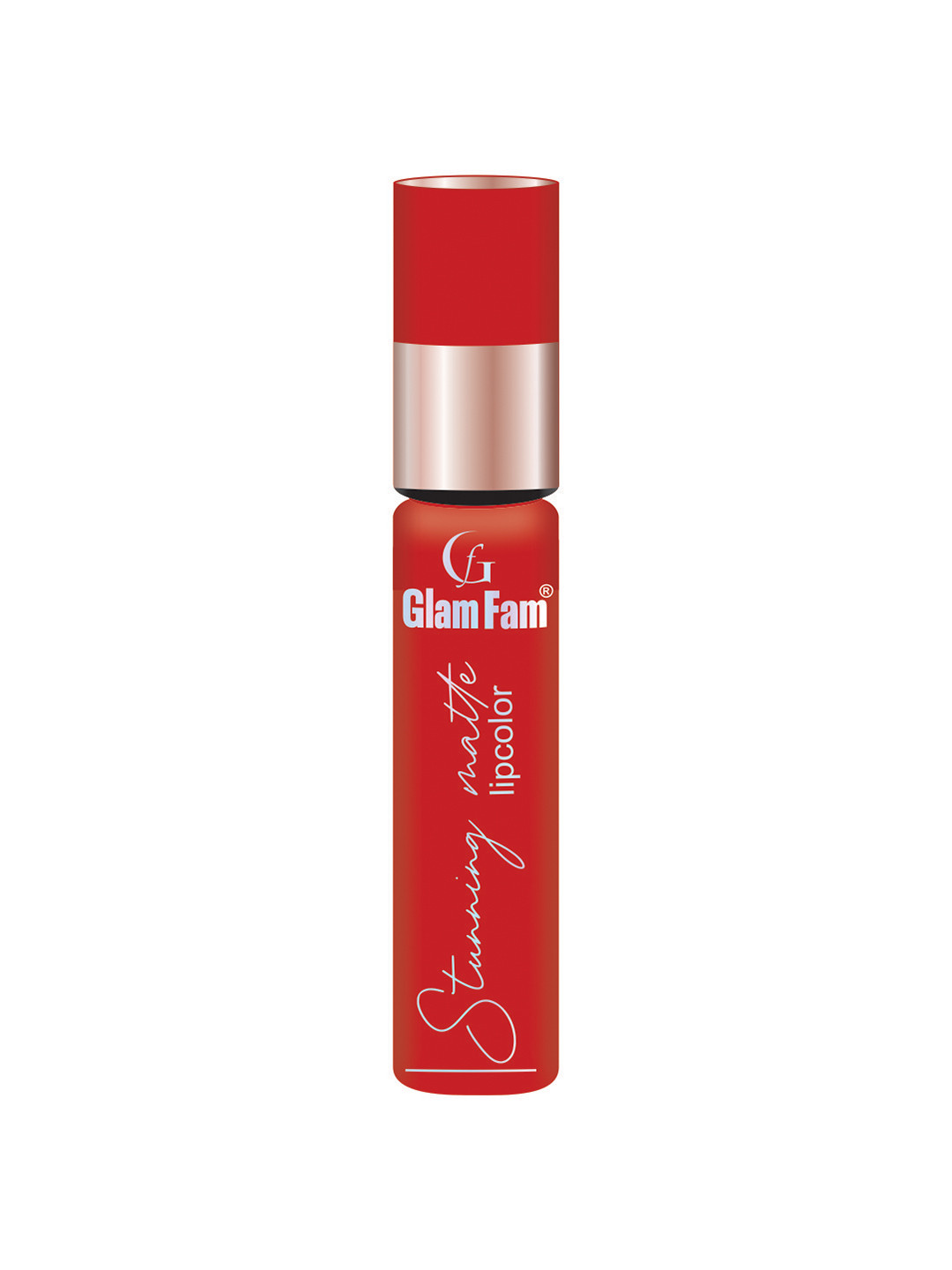 GlamFam Stunning Matte Waterproof Lip Color- 5 ml- Red Stone 07