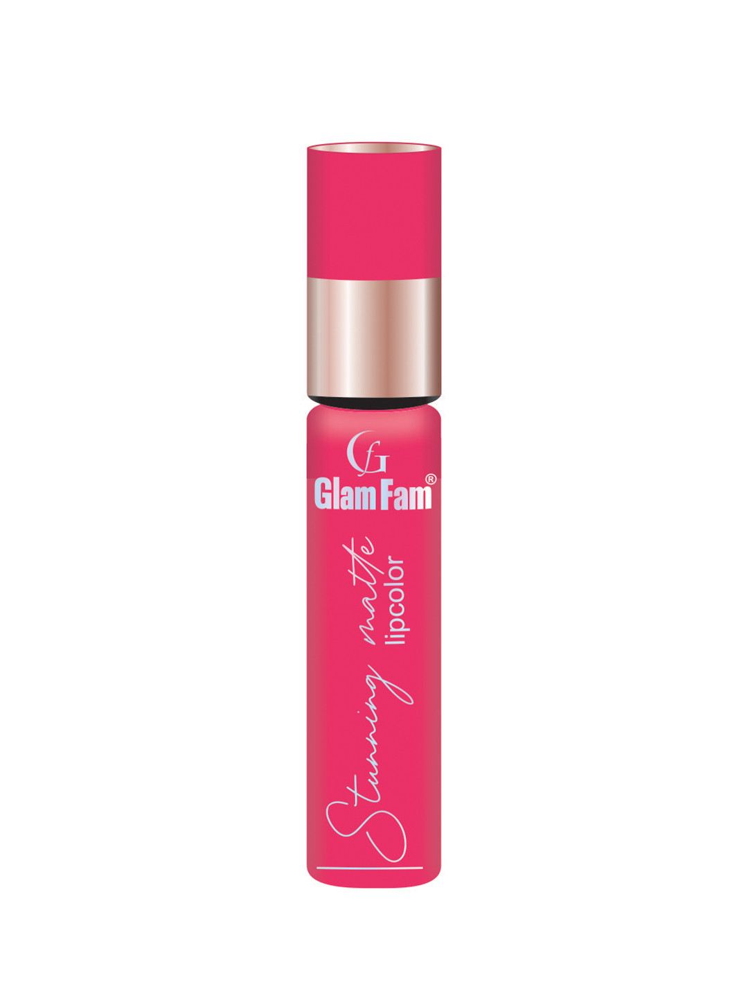 GlamFam Stunning Matte Waterproof Lip Color- 5 ml- Flamingo Pink 16