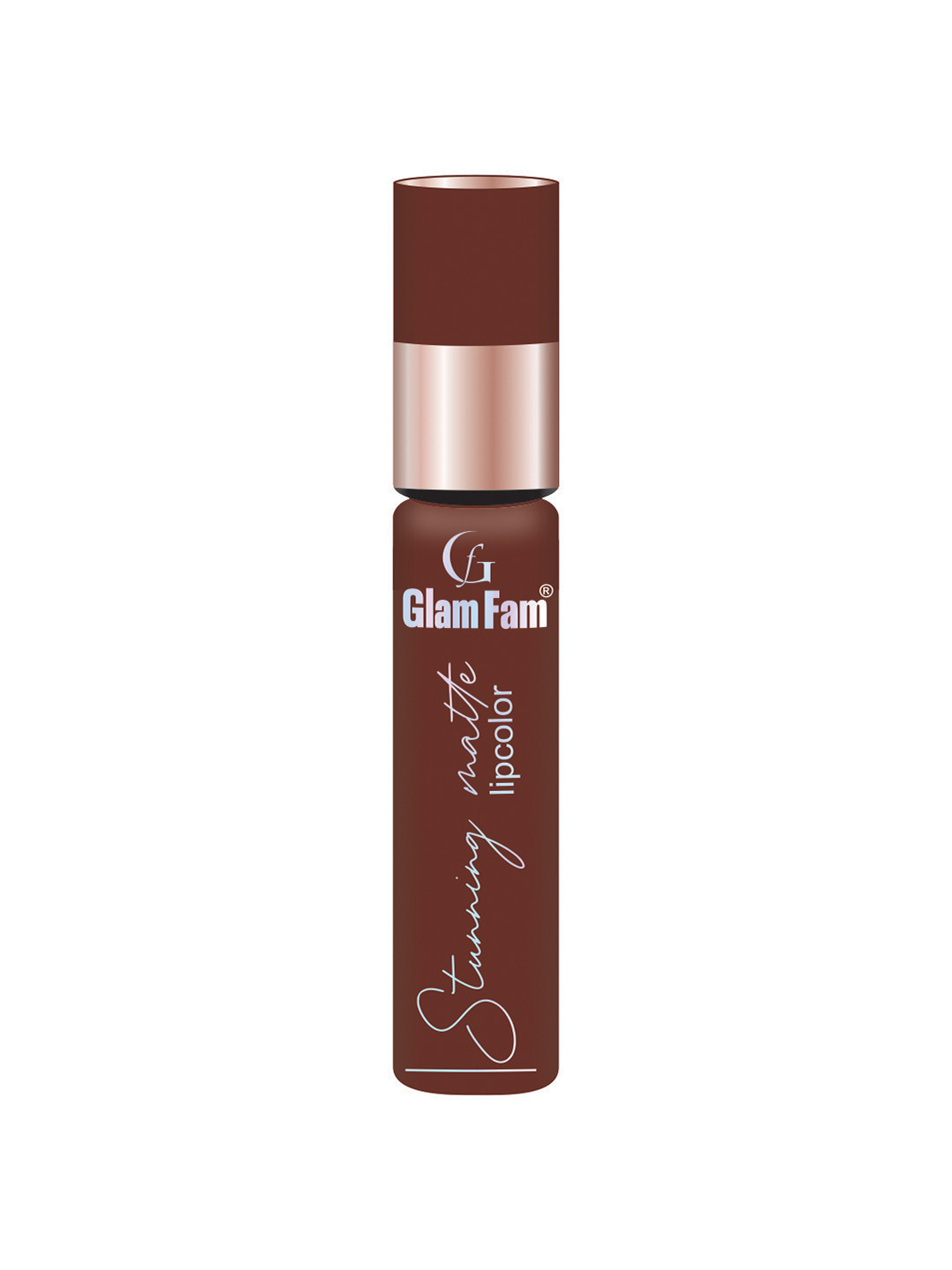 GlamFam Stunning Matte Waterproof Lip Color- 5 ml- Brownie Drownie 19