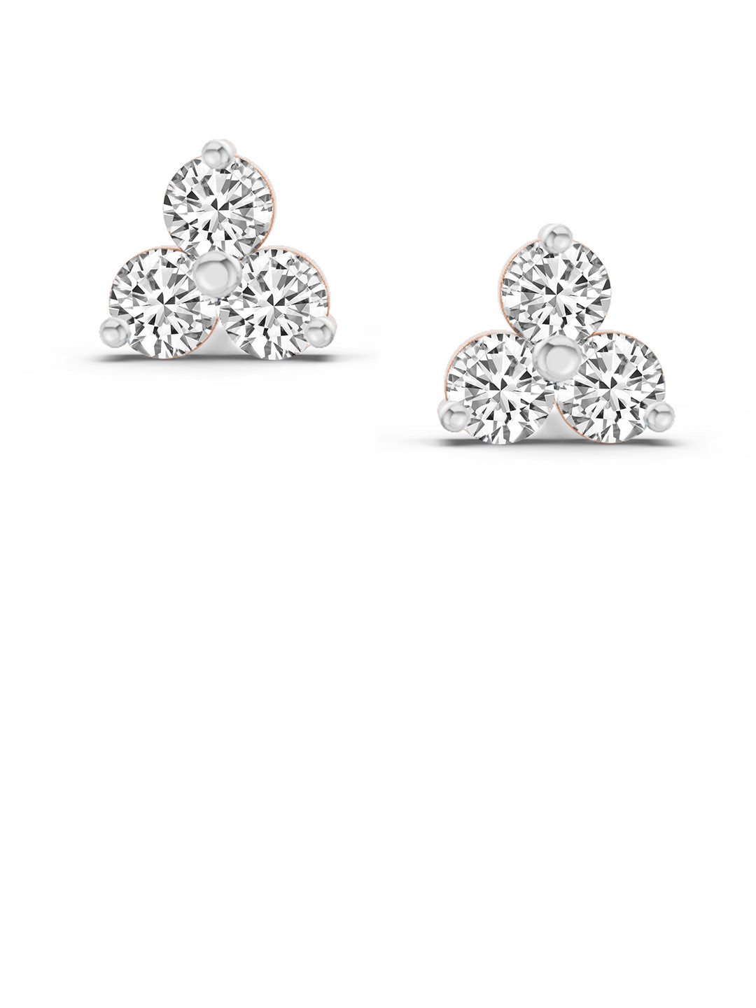 Sparkles Lab Grown Diamond 0.35 Carat Round Stud Earrings 14K Rose Gold