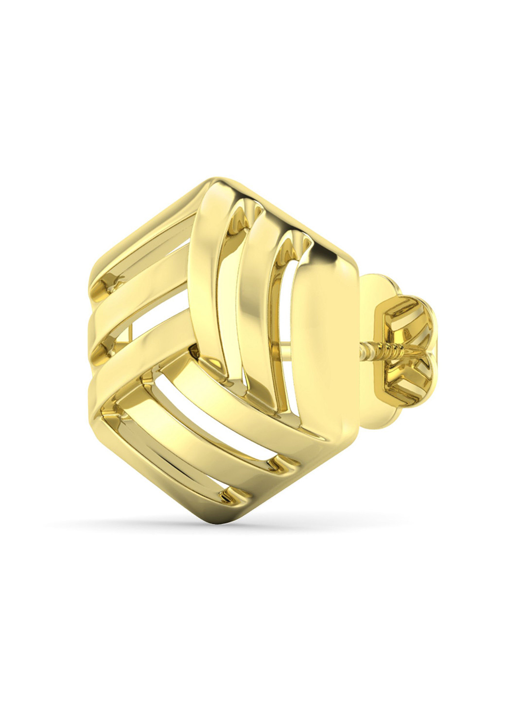 ORIONZ Men Hexagon Mesh Contemporary Studs